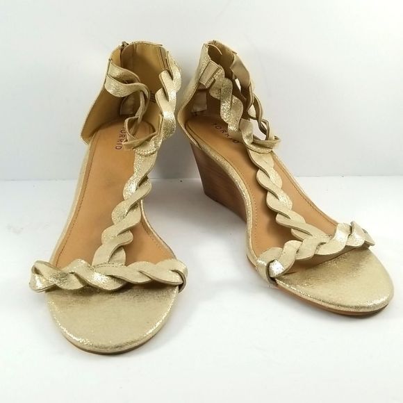TORRID Shoes - TORRID Braided T-Strap Midi Wedge SIZE 12W.  S673